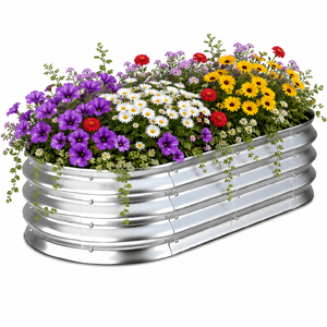 UNTIMATY 4ร2ร1ft Galvanized Raised Garden Beds $15.19 + Free S&H w/ Walmart+ or $35