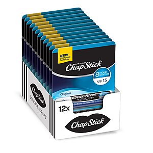 Select Amazon Accounts - 12-pack ChapStick Moisturizer Original Lip Balm Tubes - 0.15 Oz - $7.83 ($0.65 each) AC + S&S