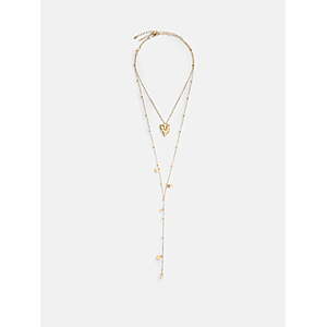 5.20,WM,Free Assembly Women's Goldtone Layered Heart Necklace Set,2- Piece,16" and 26" + 3" Extender