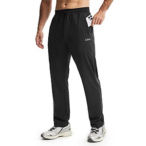 Libin Men's Sweatpants with 2 Zipper Pockets Stretch Joggers for Men - $14.49 AC