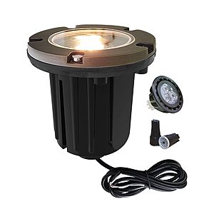 MALORY Low Voltage Landscape Lights,(φ125 mm) Brass Top Cover 12V Outdoor In Ground Lights (Flat Top) $21.49
