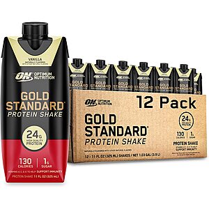 12-Ct 11-Oz Optimum Nutrition Gold Standard Protein Shake (Vanilla) $15.90 w/ S&S