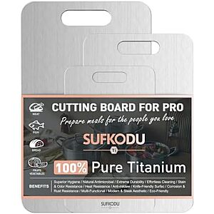3-Piece Sufkodu Titanium Cutting Boards $59.99 + Free Shipping