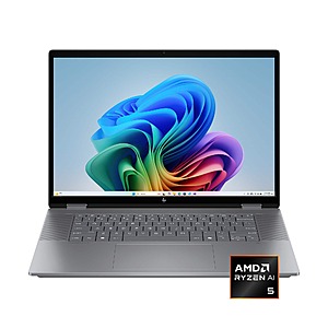 Best Buy: 16" HP OmniBook X Flip 2-in-1 Copilot+ PC 2K Touch-Screen Laptop: AMD Ryzen AI 5, 16GB, 512GB SSD $429.99 (or) open(excellent) $370.99