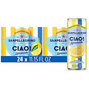 Sanpellegrino Ciao Limoncello Flavored Sparkling Water,Italian Sparkling Water,24Pk~$11.91 After Coupon & S&S @ Amazon