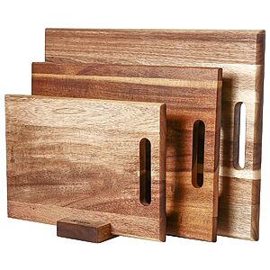 3-piece Yosutan Acacia Wood Cutting Board Set w/ Stand $22.49 + Free Shipping w/ Prime or on $35