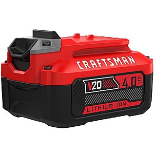 CRAFTSMAN V20 20-Volt 4.0Ah Lithium-Ion Battery $39 + Free Store Pickup at Lowe's