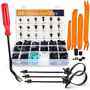 11.66* | 360-Count GOOACC Universal Auto Bumper Fastener Rivet Clips w/ Fastener Remover at Amazon
