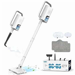 ONSON Steam Mop,6-in-1 Detachable Handheld Steam Mop Cleaner with 2 Microfiber Pads for Hard Floor,Carpet $49.99