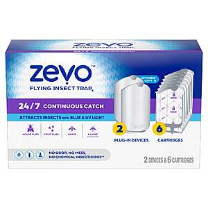 Zevo Flying Insect Trap Starter Kit,2 Devices + 6 Refills $39.99 Costco.com