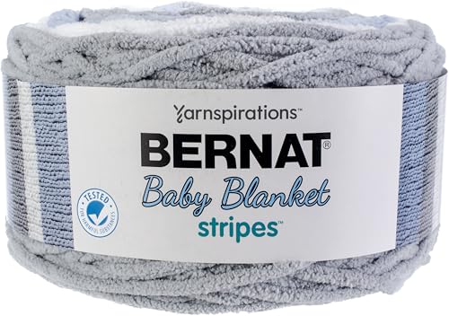 Bernat Baby Blanket Stripes,1...0% Polyester,Above The Clouds