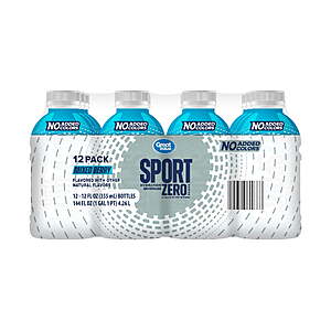 4.98 WALMART Great Value Zero Sugar Sport Hydration Beverage,Mixed Berry,12 fl oz,12 Count