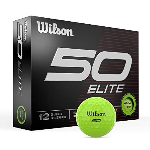 WILSON Fifty Elite Golf Balls - 12 Pack,Green