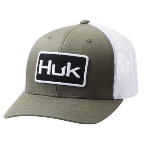 HUK mens Huk'd Up Angler | Anti-glare Fishing Hat,Moss