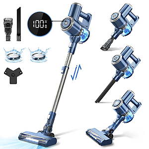 70 FS Walmart by Prettycare Cordless Stick Vacuum Cleaner,2600mAh 6-in-1 Lightweight Upright for Carpet Hard Floor Pet Hair W200