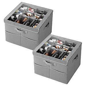 PHINOX Shoe Organizer for Closet,Fits up to 16-24 Pairs,2 Pack,Grey $21.99 AC
