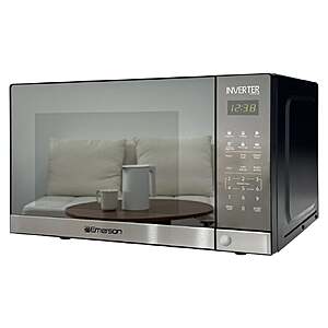 Emerson 1.5 cu.ft.,1100W,Inverter,Touch Control,Stainless Steel,Mirror Finish Countertop Microwave $119.99 Free shipping Costco.com