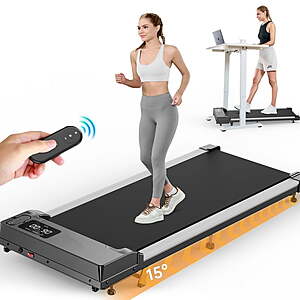 Patbrela 4-in-1 Walking Pad Treadmill,15° Incline,2.5 HP,LED Display,Remote Control,300 Lbs Capacity $89.99 at Ecohom via Walmart