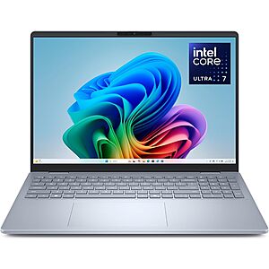 Dell 16 Plus Laptop DB16250-16.0-inch 16:10 2.5K (2560x1600),Intel Ultra 7 256V,16GB LPDDR5X,1TB SSD,Arc Graphics,Win 11 $859.81