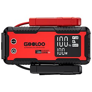 GOOLOO GT6000 Jump Starter 6000A 12V with 100W Bi-Directional Fast Charge $118.99 AC + Free Shipping