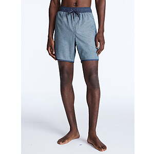 George Men's Dolphin Hem Swim Shorts,7 in Inseam,Sizes S-3XL (various) - from $2.91