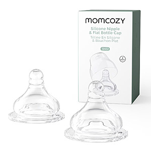 Momcozy Soft Baby Nipple Premium Natural Flow Silicone for Wide-Neck Bottles (Pack of 2,Large) - $4.99 @ Walmart