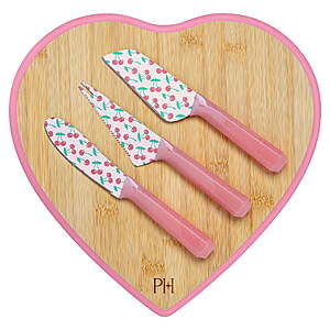 Paris Hilton 4-Piece Charcuterie and Cheese Board Set with Serving Tools,Pink - $14.28