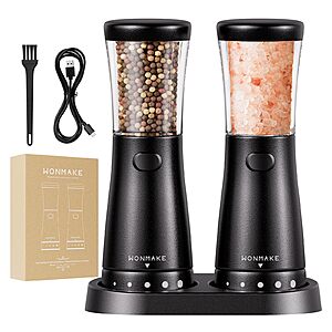 WONMAKE Salt & Pepper Grinder Set $17 @ Amazon