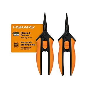 2-Pack Fiskars 399241-1002 Micro-Tip Pruning Snips $17.98 + Free Shipping w/ Prime or on $35