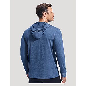 PINSPARK Lightweight Pullover Hoodies for Men Long Sleeve Hoodie for Golf Gym Workout Athletic Sweatshirt Navy $8.99