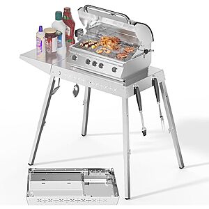 24x15" (+10" extension) R.W.Flame Adjustatable Stainless Steel Table (up to 300lbs) $40 + Free S/H