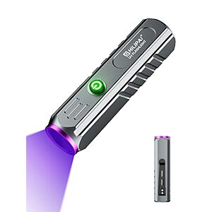 365nm UV Rechargeable Black Light Flashlight - $12.49 after coupon