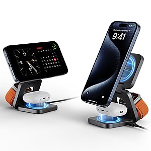 LULULOOK 3-in-1 Foldable Wireless Charger (Gray) $24.79 + Free Shipping