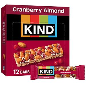Select Accounts:12-Pk 1.4-Oz KIND Bars (Cranberry Almond) $8.25 w/ S&S