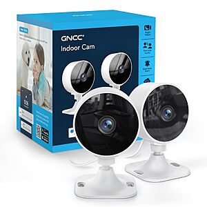 Amazon – GNCC 2.4GHz Indoor Security Camera for Home,1080P Baby & Pet Cam,2-Pack - $18.89