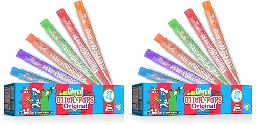 Otter Pops,Giant Original 5.5...Six Zippy Flavors (Pack of 2