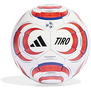 19.64* | adidas 2026 Tiro Competition Soccer Ball (Size 4,White/Black/Lucid Red) at Amazon