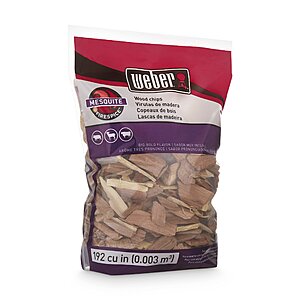 Weber Mesquite Wood Chips,2 lb – Premium BBQ Smoking & Grilling Chips for Big,Bold Flavor – Ideal for Beef,Lamb,Poultry & Pork~$4.48 @ Amazon