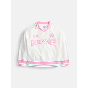 Girls' Collared Graphic Sweatshirt with Long Sleeves Ghost Spider or Toy Story $7.24