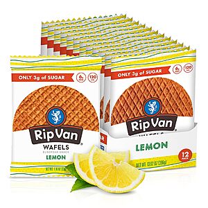 12-Count Rip Van Wafels Stroopwafels (Lemon) $7.99 w/ S&S + Free Shipping w/ Prime or on $35