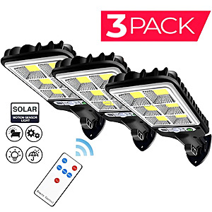 3 pack Outdoor Solar Wall Light LED Motion Sensor Bright Flood Street Lamp 3 Modes,$13.88,FS,ebay