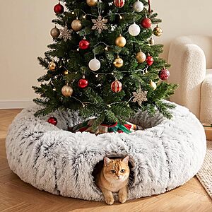 3-in-1 Avont Large Cat Tunnel Bed w/ Washable Cushion (Grey) $12.82 + Free Shipping w/ Prime or on $35