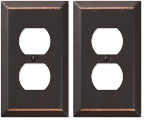 Amerelle Wall Plate,1 Duplex,Steel | Aged Bronze | 2-Pack