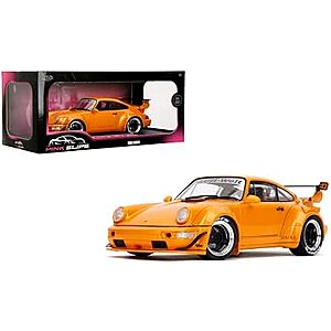 44.14* | RWB Bodykit "Hibiki" Orange Metallic "Pink Slips" Series 1/18 Diecast Model Car by Jada at Amazon