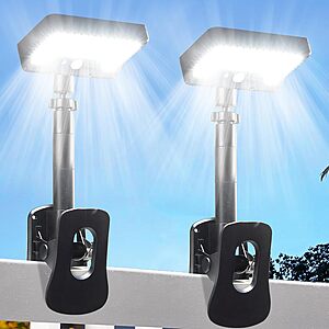 2-Pack Thumok Adjustable Outdoor Waterproof Solar Clip On Lights (6000K) $17.99 + Free Shipping w/ Prime or on $35