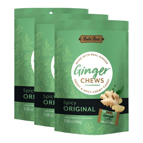 Bali's Best Ginger Chews,Spic...t,Upset Stomach Relief,Halal