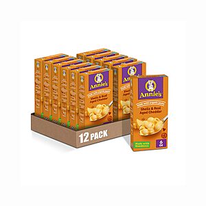 48-Boxes Annie's Shells and Real Aged Cheddar $27.85 ($0.58/ea) w/ S&S + Free Shipping w/ Prime or on $35+