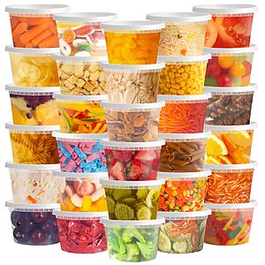 50-sets 16-oz TashiBox Plastic Deli Containers w/ Lids $12.95