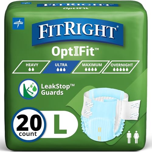 FitRight Adult Diapers,Ultra...ture-Wicking,Leak Protection