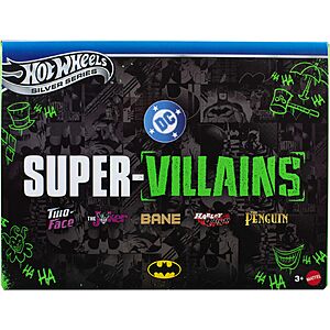 Hot Wheels Silver Series Super-Villain Batman Collectible Car 5-Pack